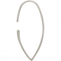  Sterling Silver Ear Wire - Petal Earrings 31x13mm