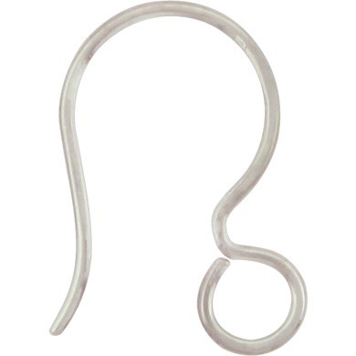 Sterling Silver French Hook Earring with Large Loop 17x10mm
