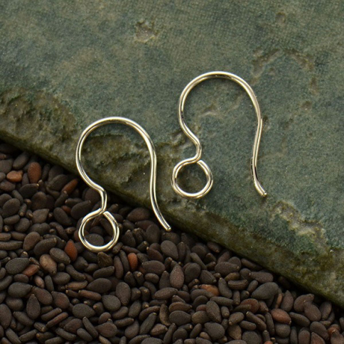 Sterling Silver French Hook Earring with Large Loop 17x10mm