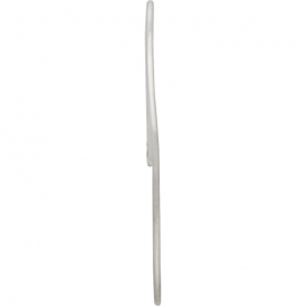 Sterling Silver Hoop Earrings - Wire Horizon Line 30x30mm