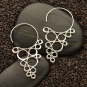 Sterling Silver Ear Hook with Cascading Circles 47x25mm