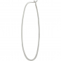 Sterling Silver Hoop Earrings - Long Oval 50x15mm