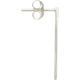 Sterling Silver Marquis Post Earrings 20x10mmSterling Silver Marquis Post Earrings 20x10mm