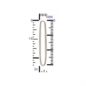 Sterling Silver Long Oval Post Earrings 30x5mm