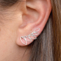 Sterling Silver Leaf Ear Climbers 23x11mm