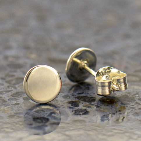 Sterling Silver Dot Stud Earrings 6x6mm