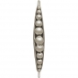 Sterling Silver Ear Hooks with Granulation 24x4mm