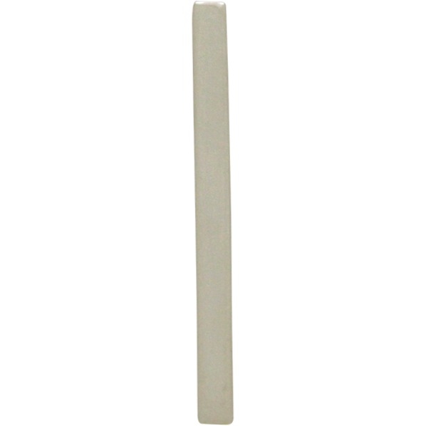 Silver Flat Bar Post Earring with Hidden Loop 25x2mm