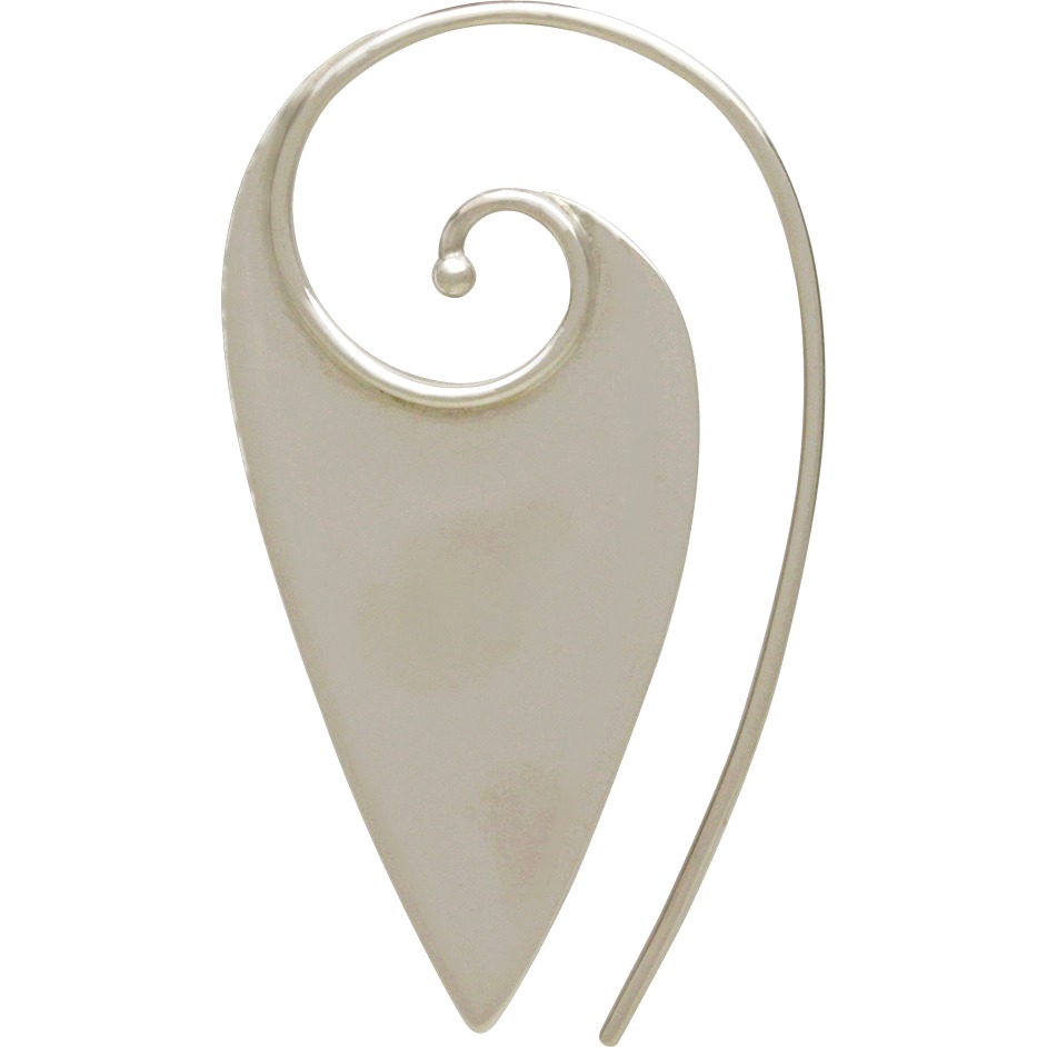 Sterling Silver Pointed Spiral Earring
