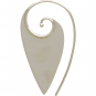 Sterling Silver Pointed Spiral Earring 43x25mm