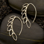 Sterling Silver Vine Hook Earrings 31x19mm