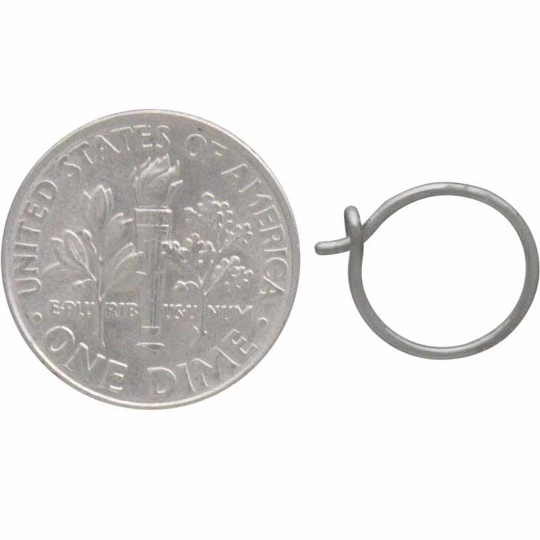 Sterling Silver Circle Hoop Earrings 11x11mm