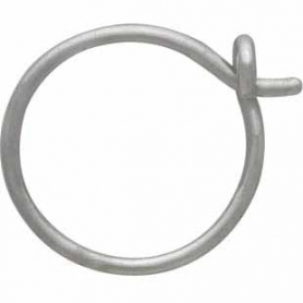 Sterling Silver Circle Hoop Earrings 11x11mm