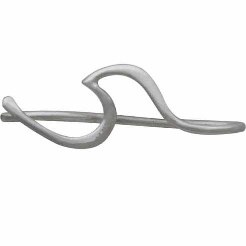 Sterling Silver Wave Ear Climber 7x20mm