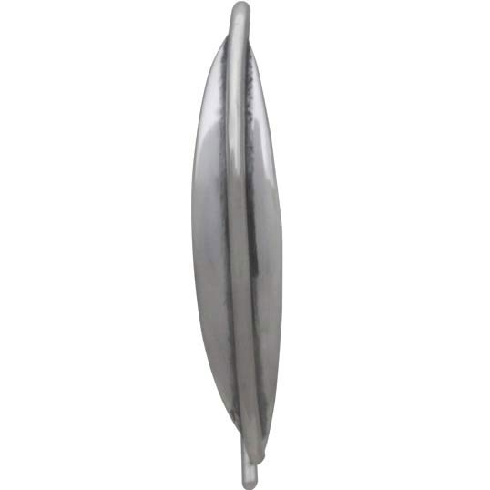 Sterling Silver Earring Hook with Long Almond Shape 22x4mm