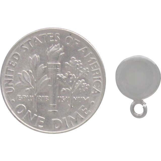 Silver Dot Post Earring with Front Facing Loop DISCONTINUED
