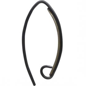 Mixed Metal Earring Hook with Long Almond Shape 23x4mm