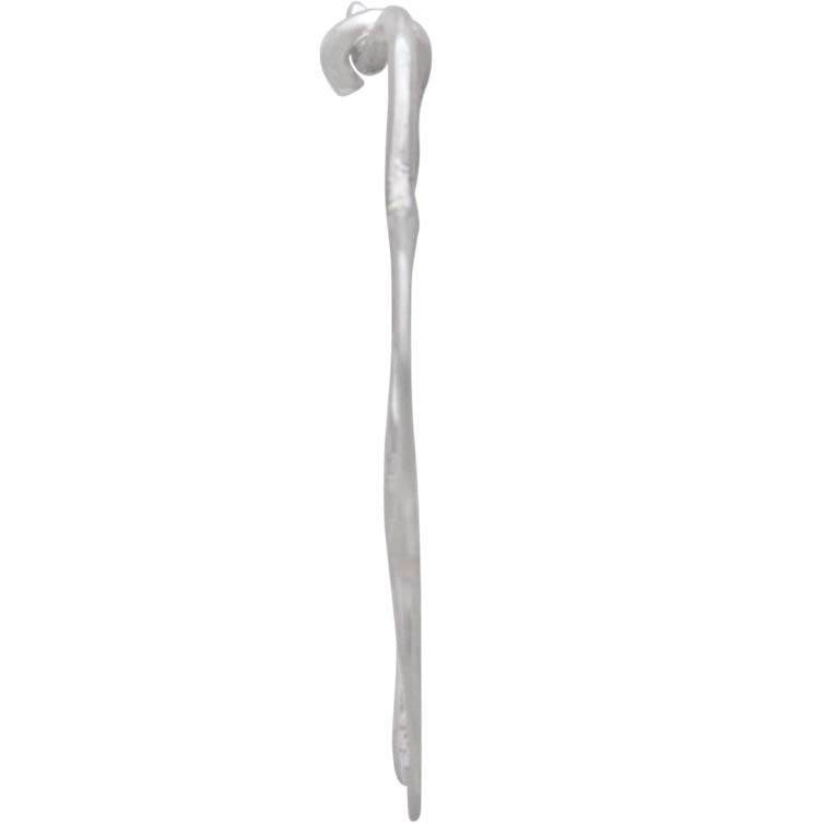 Sterling Silver Flower Shaped Hoop Earring 30x30mm
