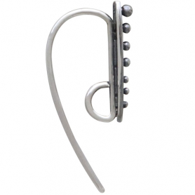 Sterling Silver Teardrop Earwires with Granulation 26x4mm