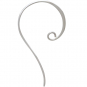 Sterling Silver Wire Ear Hook 39x22mm Question Mark Shape