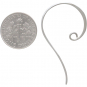 Sterling Silver Wire Ear Hook 39x22mm Question Mark Shape