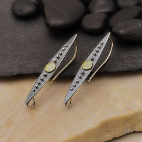 Sterling Silver Spike Earring Hook with Bronze DISCONTINUED