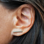 Sterling Silver Bar Ear Climber 2x18mm
