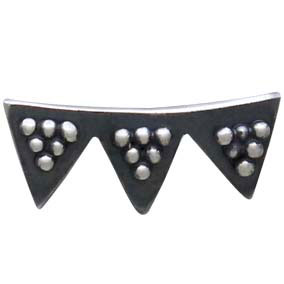 Sterling Silver Triple Triangle Post Earrings 5x11mm