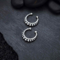 Sterling Silver Ear Cuff with Channel Set Granulation 14mm