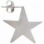 Sterling Silver Star Post Hoop Earrings 17mm