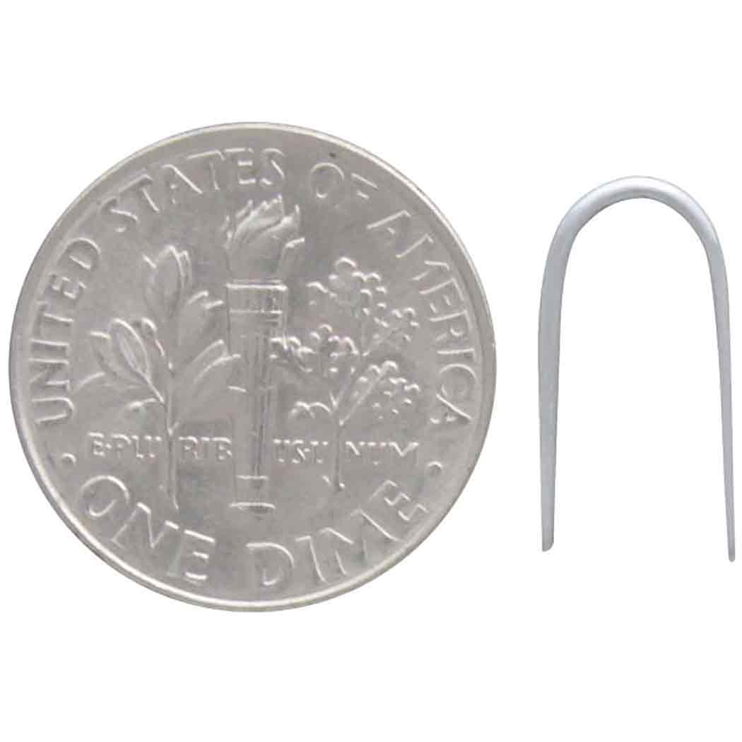 Sterling Silver Mini Arc Earrings 14x7mm