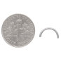 Sterling Silver Arch Post Earrings 5x10mm next to dime