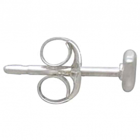 Sterling Silver Squiggle Post Earrings 15x3mm