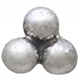 Sterling Silver 3 Granulation Dots Post Earrings 4x4mm