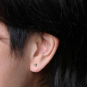 Sterling Silver 3 Granulation Dots Post Earrings 4x4mm