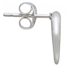 Sterling Silver Crescent Arch Post Earrings 10x11mm