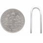 Sterling Silver Long Arch Post Earrings 20x8mm