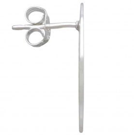 Sterling Silver 18mm Solid Circle Post Earrings 18x18mm