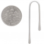 Sterling Silver Asymmetrical Arch Post Earrings 35x10mm