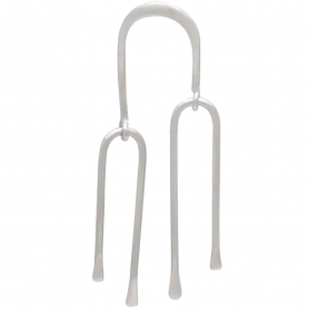 Sterling Silver Waterfall Arch Earrings 40x15mm