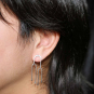 Sterling Silver Waterfall Arch Earrings 40x15mm