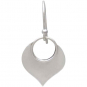 Sterling Silver Lotus Petal Dangle Earrings 30x15mm