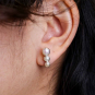 Sterling Silver Three Pearl Earring