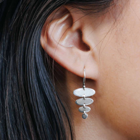 Sterling Silver Oval Earrings