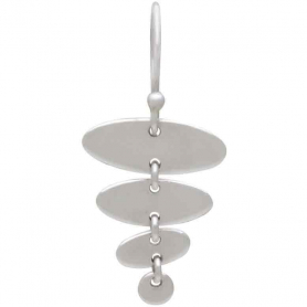 Sterling Silver Oval Dangle Earrings