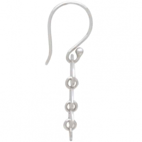 Sterling Silver Oval Dangle Earrings