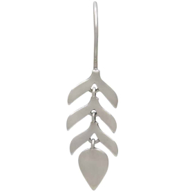 Sterling Silver Sprout Dangle Earrings