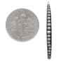 Sterling Silver Long Granulated Earring dime view