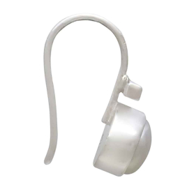 Sterling Silver Pearl and Bar Earrings Side View