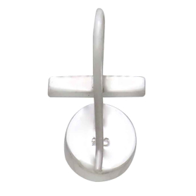 Sterling Silver Pearl and Bar Earrings Back View